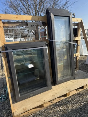 ferestre termopan gri antracit noi de la 400 lei - imagine 3