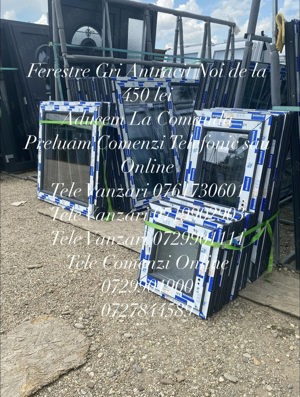 ferestre termopan gri antracit noi de la 400 lei