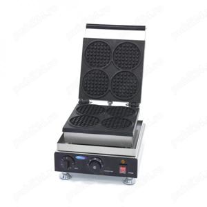 Aparat pentru vafe - 4 vafe rotunde - termostat reglabil și cronometru