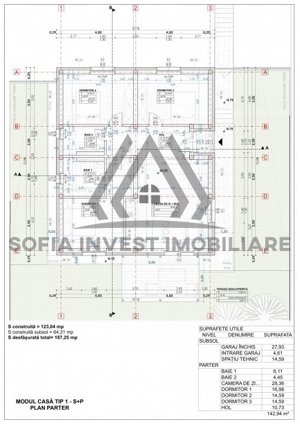 Casa pe un nivel tip 2 Subsol cu garaj +Parter teren 680-720mp - imagine 8