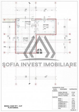 Casa pe un nivel tip 2 Subsol cu garaj +Parter teren 680-720mp - imagine 7