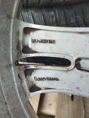 Jante aliaj in doua latimi 17 zoll originale Mercedes Benz C-klass, GLK W204, S204, C204 - imagine 5