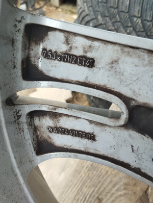 Jante aliaj in doua latimi 17 zoll originale Mercedes Benz C-klass, GLK W204, S204, C204 - imagine 6