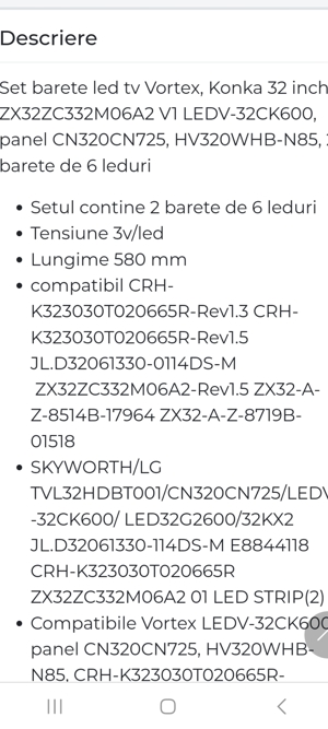 Barete LED TV Vortex LEDV32CK600  - imagine 5