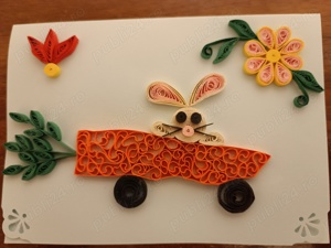 Felicitari handmade pentru Paste confecționate prin tehnica quilling