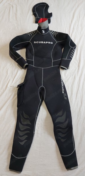 Costum neopren profesional scufundari SCUBAPRO Nova Scotia 6.5 ,marime L+cagula,nou