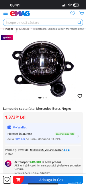 Vand proiectore ceata led mercedes GLB.