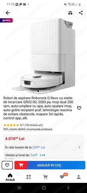 Roborock Q Revo 5500 aspirare spalare