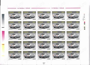 Romania 1999 - Automobile Ferrari, serie in coli de 25 ,MNH LP 1499