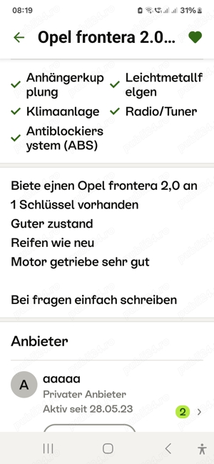 Opel Frontera Sport 2.0 4x4 - imagine 5