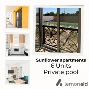 Sunflower apartments Unități cu 2 camere | Piscină | Prima închiriere