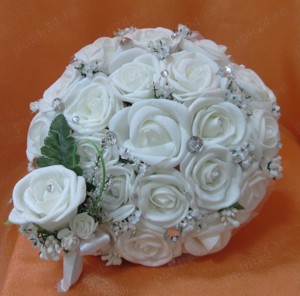 Buchet de Mireasă trandafiri din latex