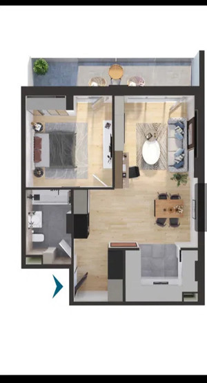 Apartament de 59mp utili + 12 Mp Terasa, complex Elite Junior - imagine 8