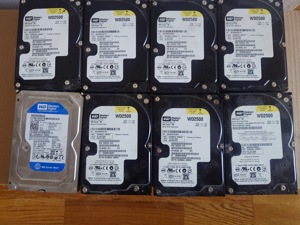 Hard Disk WD Western Digital 250GB - HDD Desktop 250GB WD2500 - lot 8 buc