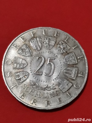 Moneda argint 25 Schilling 1955