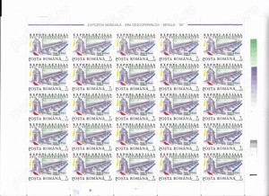 Romania 1992 - Expozitia Mondiala - Era descoperirilor, Sevilla, serie in coli de 25, MNH, LP 1293 - imagine 5