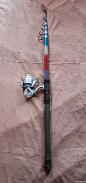 Lanseta telescopica 4,5m cu mulineta 500