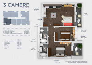 FINALIZAT | 3 camere,incalzire in pardoseala, Titan/Pallady - metrou  - imagine 2