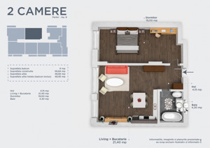 FINALIZAT | 2 camere,incalzire in pardoseala, Titan/Pallady - metrou - imagine 2