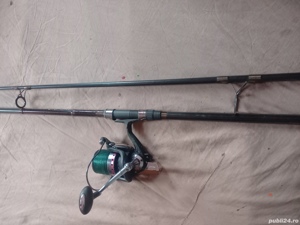 Lanseta carbon Mifine Carp, 3,9m, mulineta Baracuda GH7000, 8 rulmenti 