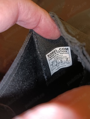 Ghete din piele neagră marca Sorel waterproof pentru bărbați