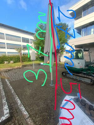 Vând umbrelă mare pentru terasă de restaurant 5 m - 5  m  - imagine 5