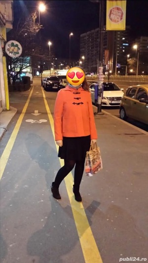 palton scurt roșu H&M 