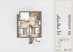 PREMIUM | Duplex, 3 camere, etaj 10-11,  la 20 de minute de metrou (ID: 127A) - imagine 9