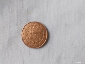 vind moneda de 5 eurocenti Portugalia an 2002,pret 25 000 euro!