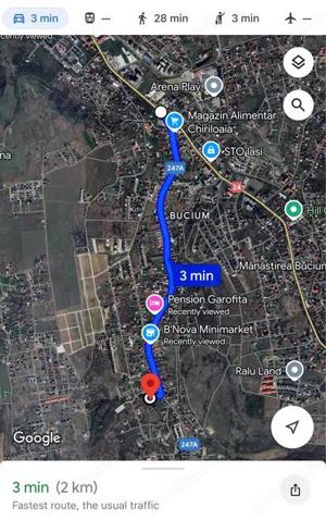 Teren Bucium, 3 minute de Hanul 3 sarmale, la Soseaua Barnova 800mp - PROPRIETAR - imagine 3