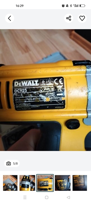 Bormașină Dewalt XRP cu acumulator de 18 volti model DC 925 de 450 w - imagine 3