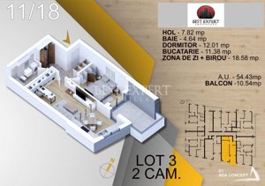 2 Camere Direct Dezvoltator Incalzire Pardoseala - imagine 3