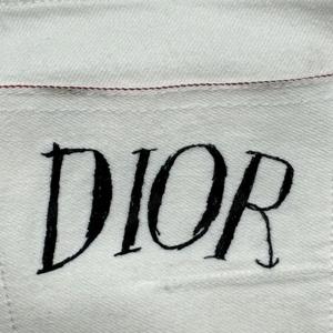 Blugi albi Dior X Raymond Pettibon White Jeans Size 31