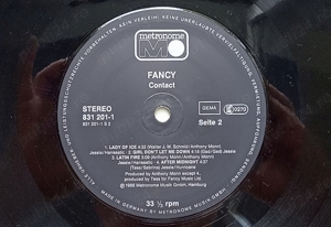 Vinil Fancy - Contact (1986) Germany - imagine 3