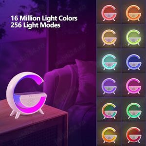 Statie incarcare wireless 3 in 1 cu lampa RGB si boxa bluetooth, control aplicatie - imagine 2