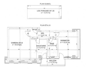 Apartament 2 camere 54 mp balcon etaj 3 parcare subterana in Turnisor - imagine 8