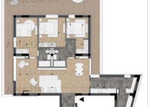 Apartament 4 camere + Terasa 94mp / Licurg 2 / Cartierul Armenesc