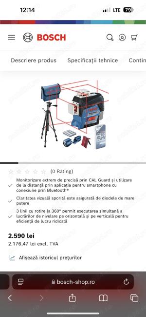 Nivela laser Bosch nouă 