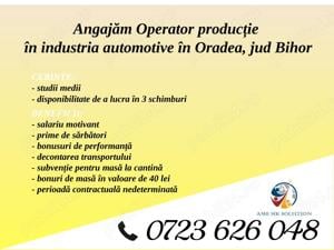 Angajăm Operatori producție