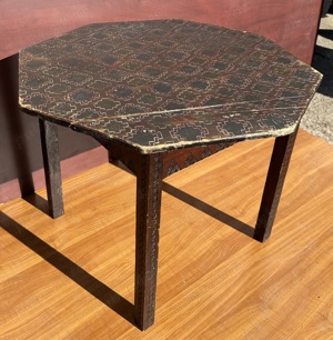 Masuta Vintage din lemn masiv Stil Brancovenesc; Masa rustica - imagine 2
