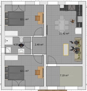 Caut vecin construire apartament pe nivel sau duplex in zona centrala - imagine 3