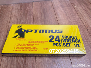 Trusa profesionala de Scule Tubulare de Forta 24 Piese 1/2 CH/VANADIUM - imagine 3