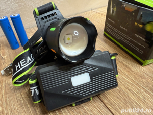 Lanterna Frontala POLICE cu Led Laser PM10, Pescuit, Camping - imagine 4