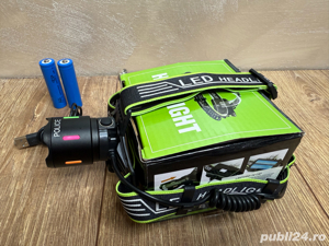 Lanterna Frontala POLICE cu Led Laser PM10, Pescuit, Camping - imagine 2