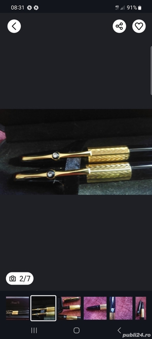 set stillou si pix de colectie aur 24k 