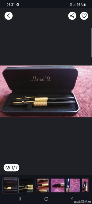 set stillou si pix de colectie aur 24k  - imagine 2