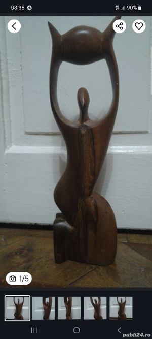 sculptura lemn masiv - imagine 5