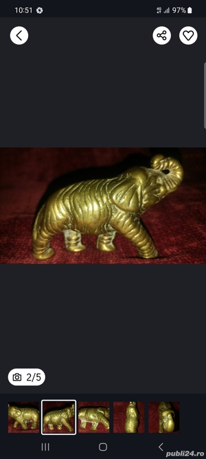 sculptura elefant din bronz masiv - imagine 4