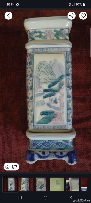 vaza portelan semnata de colectie - imagine 2