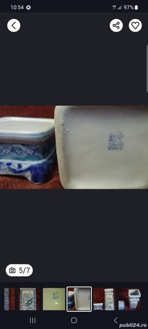 vaza portelan semnata de colectie - imagine 4